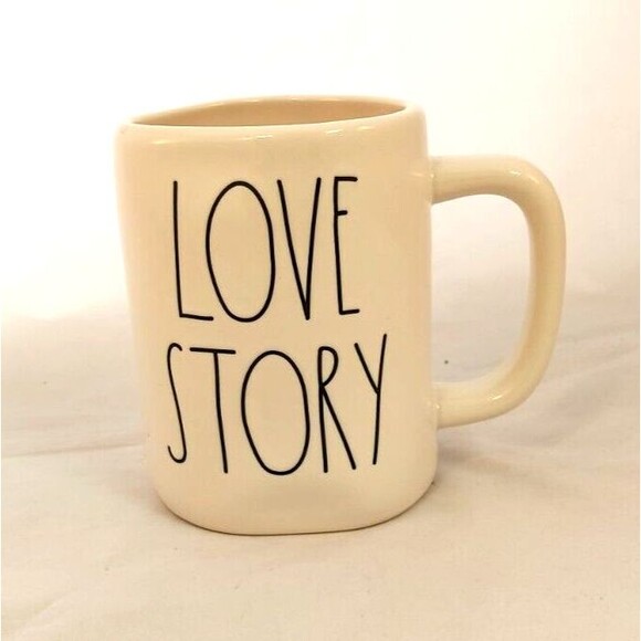 RAE DUNN Disney Princess LOVE STORY Double Sided Mug Belle NEW - Picture 1 of 5